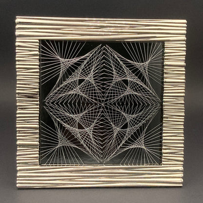 Framed Tri-Dot Tile Silver-204