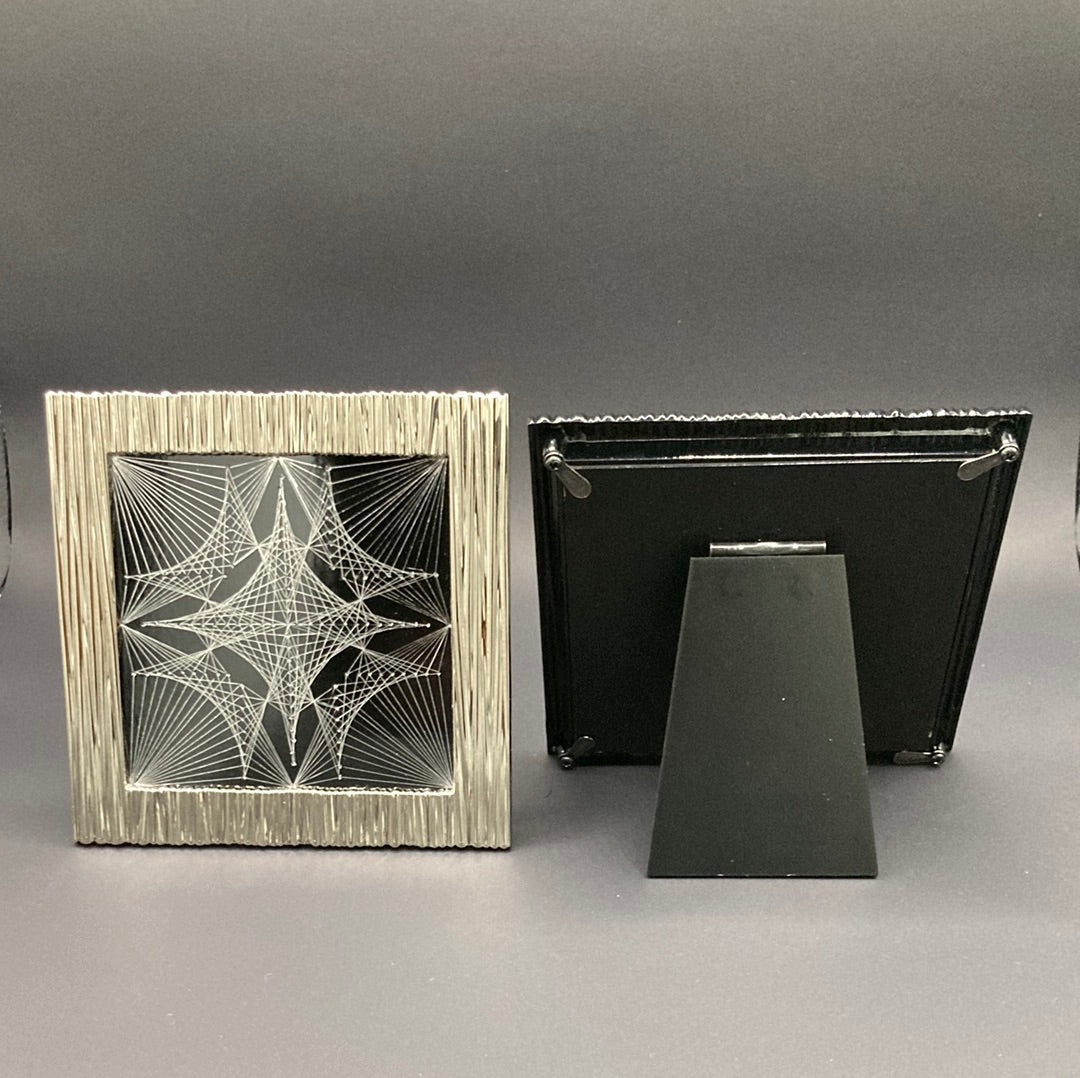 silver frame and frame back