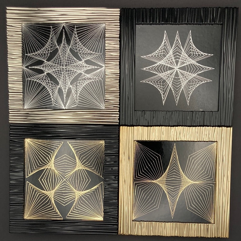 4 framed samples